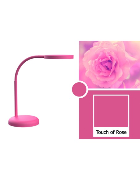 Lampara de escritorio maul led 5w 769lm luz calida brazo y cabezal giratorios rosa