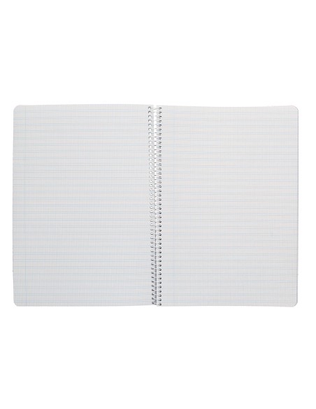 Cuaderno espiral liderpapel a4 pautaguia tapa dura 80h 90 gr cuadro pautado 2,5 mm color amarillo
