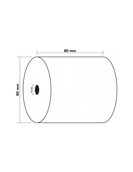 Rollo sumadora exacompta termico 80x80 mm 48 g/m2 sin bpa