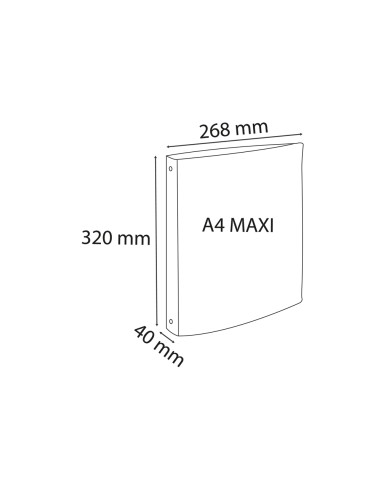 Carpeta de 4 anillas 30 mm exacompta skandi din...