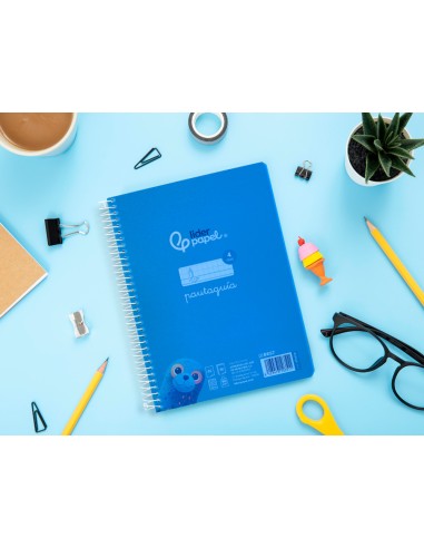 Cuaderno espiral liderpapel a5 pautaguia tapa...