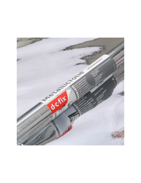 Rollo adhesivo d-c-fix plata brillo ancho 45 cm largo 15 m
