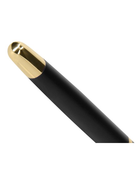 Boligrafo y estuche belius soiree color negro y dorado tinta azul caja de diseño