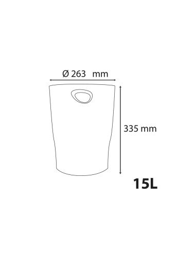 Papelera plastico exacompta ecobin skandi...
