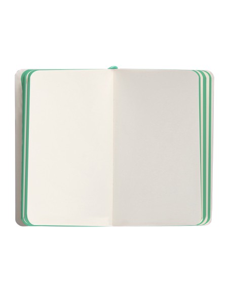 Cuaderno con gomilla antartik notes tapa blanda a6 hojas lisas gris y turquesa 100 hojas 80 gr fsc