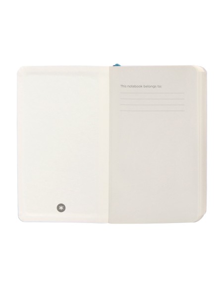Cuaderno con gomilla antartik notes tapa blanda a6 hojas lisas azul claro 100 hojas 80 gr fsc