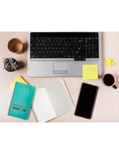 Cuaderno con gomilla antartik notes tapa blanda...