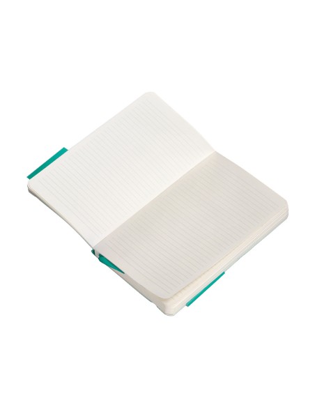 Cuaderno con gomilla antartik notes tapa blanda a6 rayas turquesa 100 hojas 80 gr fsc