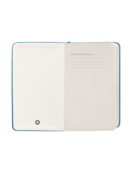 Cuaderno con gomilla antartik notes tapa dura a6 hojas rayas azul claro 100 hojas 80 gr fsc