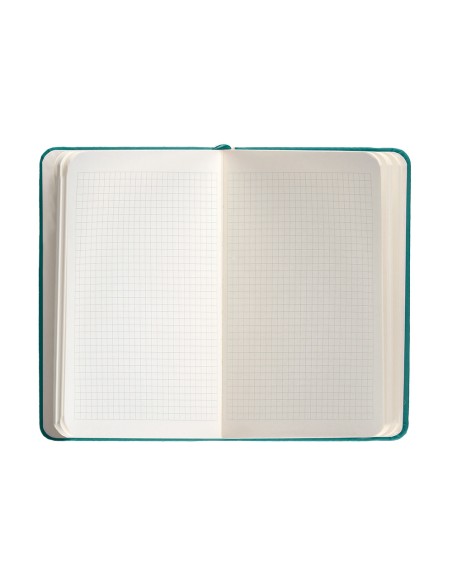 Cuaderno con gomilla antartik notes tapa dura a6 hojas cuadricula verde aguamarina 100 hojas 80 gr