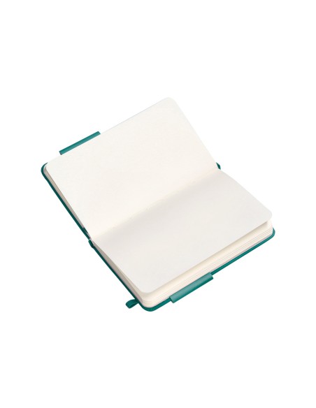 Cuaderno con gomilla antartik notes tapa dura a6 hojas lisas verde aguamarina 100 hojas 80 gr fsc