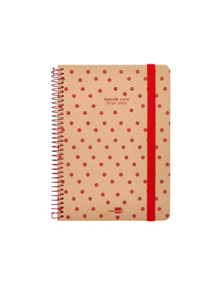 Agenda escolar liderpapel año 24 - 25 escolar classic smile 2 días página a5 papel fsc banda elastica