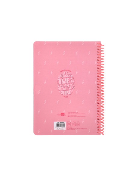 Agenda escolar liderpapel año 24 - 25 escolar basic rosa día página a5