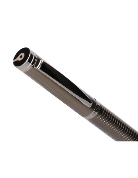 Pluma belius neptuno aluminio textura wavy color caqui tinta azul caja de diseño