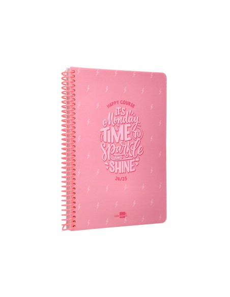 Agenda escolar liderpapel año 24 - 25 escolar basic rosa día página a5