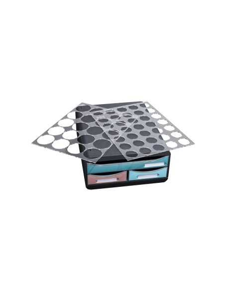 Fichero cajones de sobremesa exacompta skandi din a4+ polipropileno reciclado 3 cajones colores surtidos