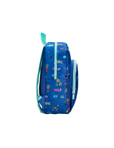 Mochila escolar liderpapel safari infantil azul...