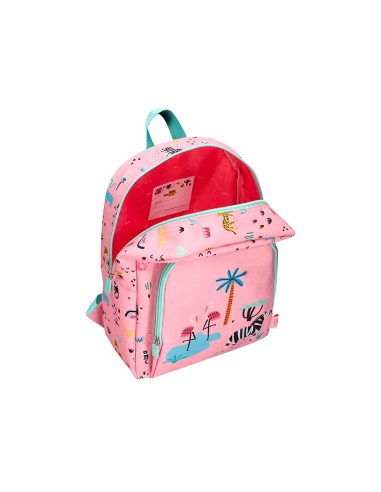 Mochila escolar liderpapel safari infantil rosa...
