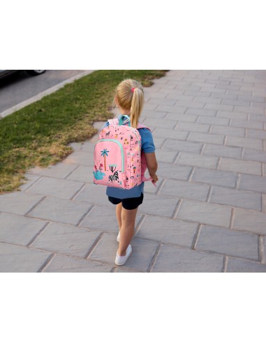 Mochila escolar liderpapel safari infantil rosa...