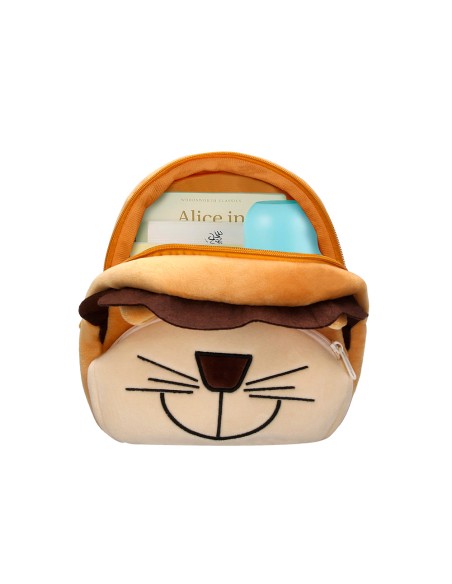 Mochila preescolar liderpapel peluche infantil leon 260x100x240 mm