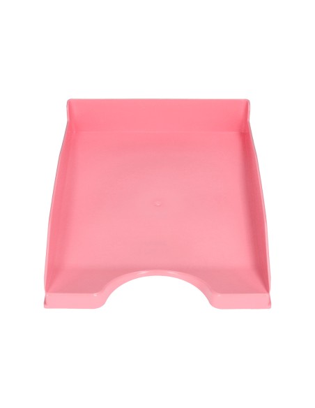 Bandeja sobremesa plastico q-connect rosa pastel opaco 240x70x340 mm