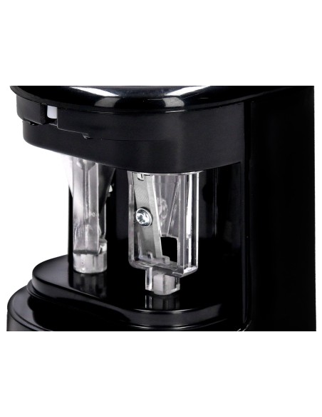 Sacapuntas q-connect kf14568 electrico de sobremesa cable usb/4 pilas aa afila cuchilla diametros de 6 a 12mm dos usos