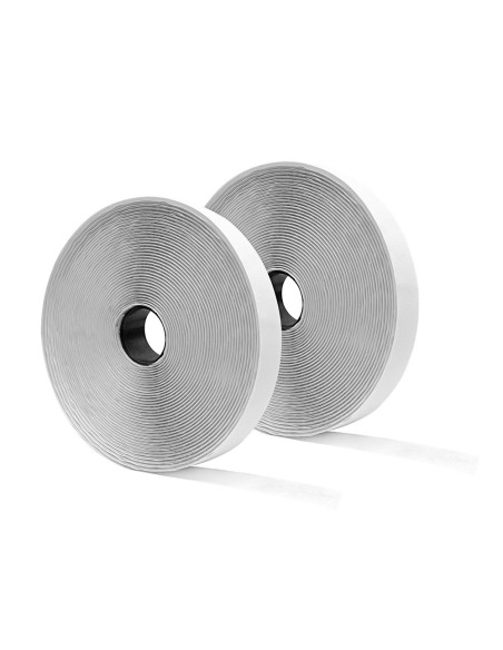 Cinta de cierre adhesiva liderpapel velcro blanco 20mm x 25m