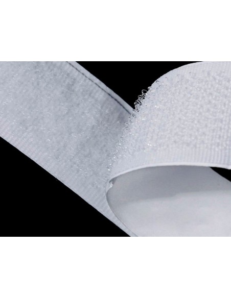Cinta de cierre adhesiva liderpapel velcro blanco 20mm x 25m