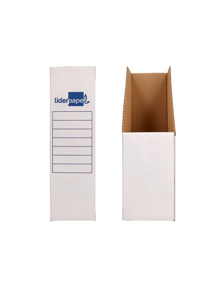 Revistero liderpapel ecouse carton 100% reciclado color blanco 256x100x335 mm