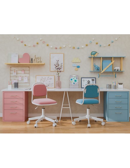 Silla q-connect infantil bari escritorio color rosa alt max 795 anc 390 prof 350 mm