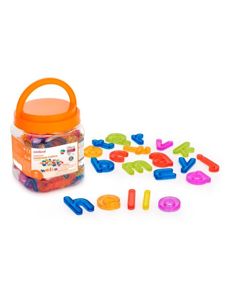 Juego didactico miniland letras minusculas translucidas