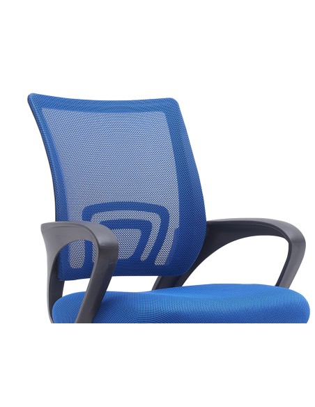 Silla q-connect oficina siena malla base metalica alt max 1000 anc 560 prof 570 ruedas premium color negro azul