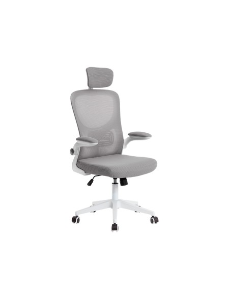 Silla q-connect ergonomica pal ermo malla base nylon alt max 1300 anc 610 prof 600 ruedas premium color blanco gris