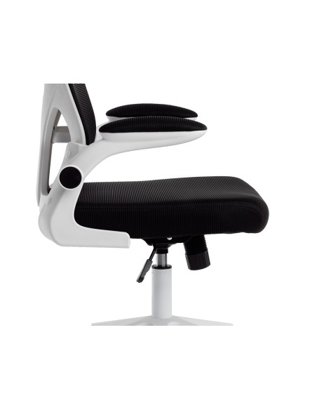 Silla q-connect ergonomica pal ermo malla base nylon alt max 1300 anc 610 prof 600 ruedas premium color blanco negro