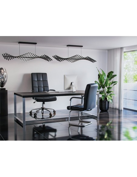 Silla q-connect direccion piav e simil piel base metalica alt max 1250 anc 610 prof 700 mm ruedas premium color negro