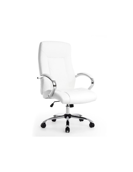 Silla q-connect direccion vero na simil piel base metalica alt max 1210 anc 650 prof 730 mm ruedas premium color blanco