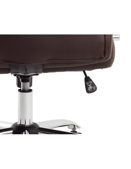 Silla q-connect direccion vero na simil piel base metalica alt max 1210 anc 650 prof 730 mm ruedas premium color marron