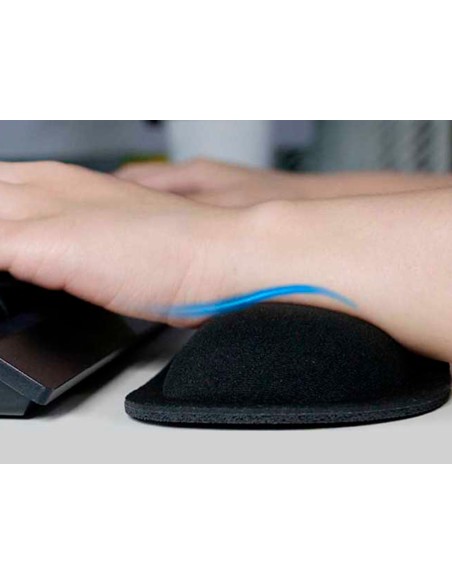 Reposamuñecas q-connect memory foam para teclado color negro 460x85x25 mm