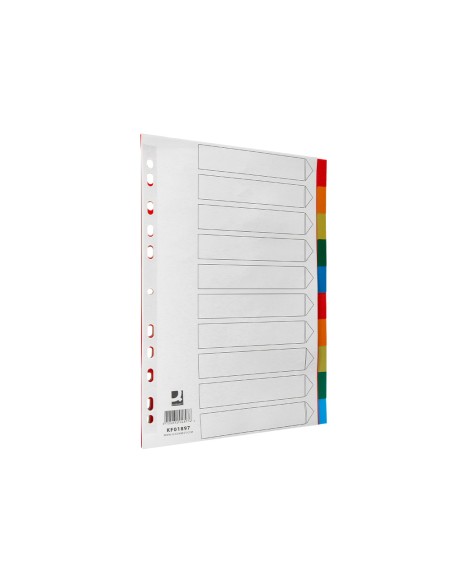 Separador q-connect plastico juego de 10 separadores din a4 multitaladro