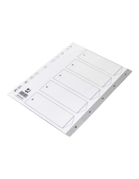 Separador numerico q-connect plastico 1-5 juego de 5 separadores din a4 multitaladro