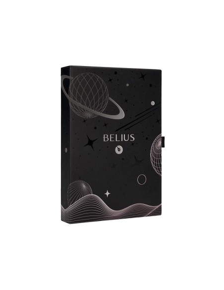 Roller y funda de similpiel belius space b color minimalista negro tinta azul caja de diseño