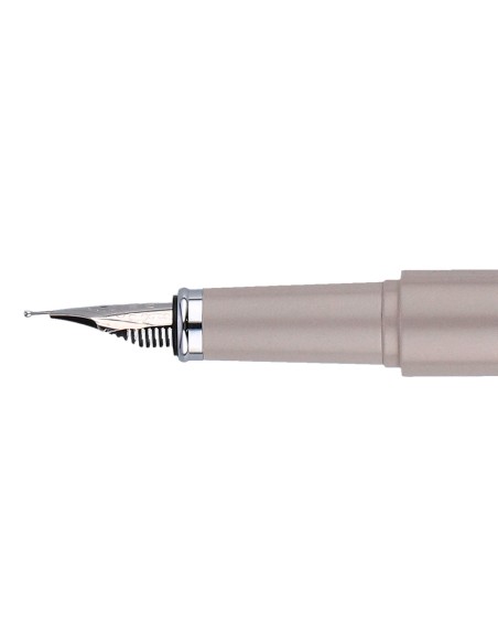 Pluma y funda de similpiel belius space b color minimalista gris tinta azul caja de diseño