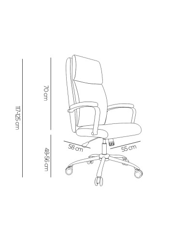 Silla direccion q-connect leo respaldo alto...