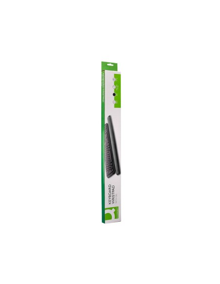 Reposamuñecas q-connect de gel para teclado color negro 525x58x17 mm