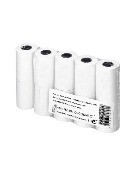Rollo sumadora termico greening 57 mm ancho x 35 mm diametro para tpv sin bisfenol a papel de 70 g/m2