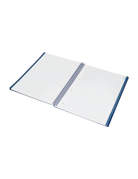 Cuaderno espiral navigator a4 micro tapa forrada 80h 80gr horizontal 1 banda color azul marino