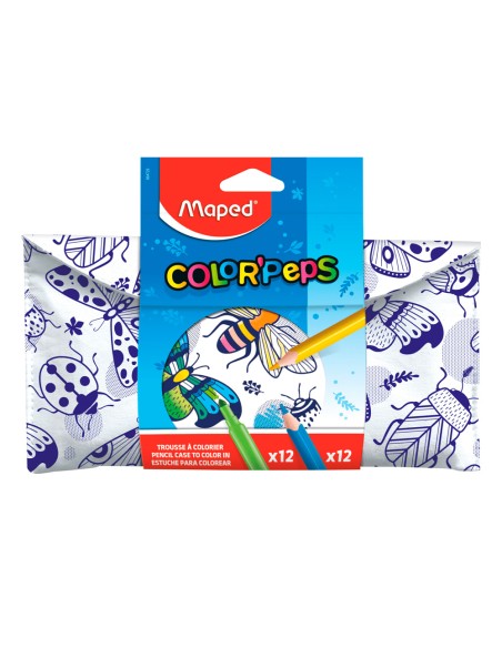 Set para colorear maped 12 rotuladores + 12 lapices colores surtidos