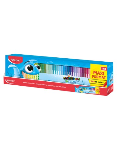 Rotulador maped color peps ocean caja de 48...