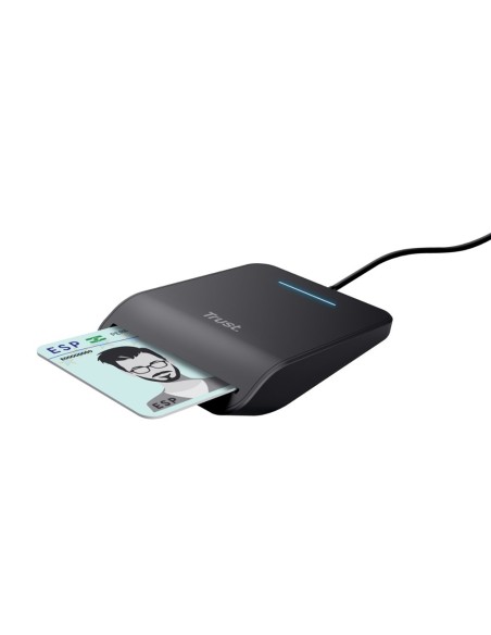Lector de tarjetas trust primo dni smartcard usb-a color negro