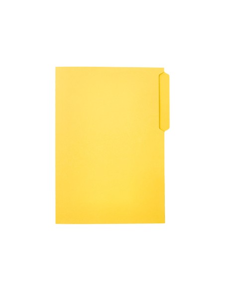 Subcarpeta cartulina liderpapel folio pestaña izquierda 240g/m2 amarillo